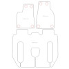 Alfombrillas para Tesla Model X 6 posti (with central console) 2016- MTM