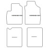 Alfombrillas de terciopelo para Fiat Panda II (169) 2003-2012 MTM