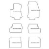Tappetini per Opel Zafira A 7 posti 1999-04.2005