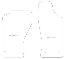 Alfombrillas para Audi Quattro 1989-1991