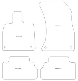 Alfombrillas de coche para Audi Q5 III (GU) (tambien e-Hybrid) 2025-