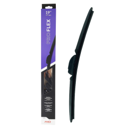 Escobilla limpiaparabrisas PRO Flex con cuchilla flexible, cuchilla de goma tratada con grafito, accesorio giratorio de 180°, 6 adaptadores incluidos
