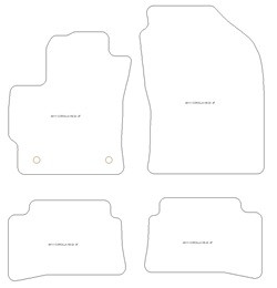 Alfombrillas de coche para Toyota Corolla XII (E210) Hatchback (tambien Hybrid) 2024-