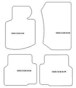 Alfombrillas para BMW Serie 3 (E36) 1990-1999 MTM One