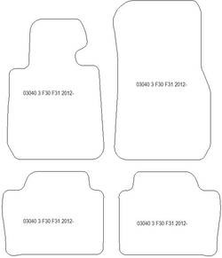 Alfombrillas para BMW Serie 3 (F30) 01.2012-02.2019 MTM One