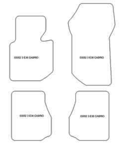 Alfombrillas para BMW Serie 3 (E36) Cabrio 1991-1998 MTM One