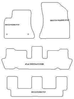 Alfombrillas para Citroen C4 Grand Picasso 7 asientos 10.2006-2013 MTM One