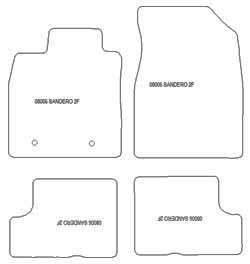 Alfombrillas para Dacia Sandero I / Sandero Stepway 06.2008-11.2012 MTM One