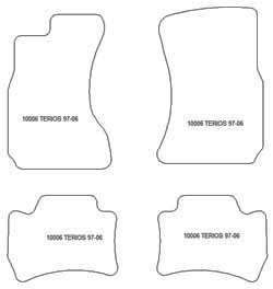 Alfombrillas para Daihatsu Terios I (J100 / J102) (transmision manual) 1997-2006 MTM One