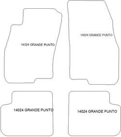 Alfombrillas para Fiat Grande Punto 10.2005-2012 MTM One