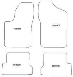Alfombrillas para Fiat Seicento 1998-2010 MTM One