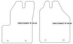 Alfombrillas para Ford Connect Transit 02.2003-2014 MTM One