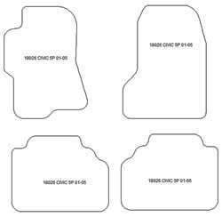 Alfombrillas para Honda Civic VII 5 puertas 2001-2005 MTM One