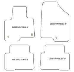 Alfombrillas para Hyundai Santa Fe III 5 asientos 2012-2019 MTM One