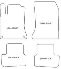 Alfombrillas para Mercedes Clase A (W176) 09.2012-04.2018 MTM One