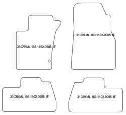 Alfombrillas para Mercedes Clase M (W163) / ML 1998-07.2005 MTM One