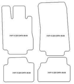 Alfombrillas para Mercedes Clase S (W220) corta 1998-06.2005 MTM One