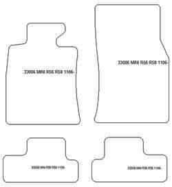Alfombrillas para Mini Mini (R56 &R58) 11.2006-02.2014 MTM One