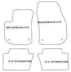 Alfombrillas para Opel Zafira B 5 asientos 05.2005-12.2011 MTM One