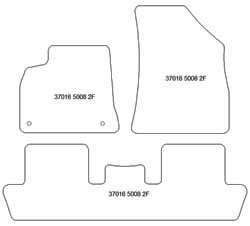 Alfombrillas para Peugeot 5008 I 5 asientos 05.2009-06.2017 MTM One