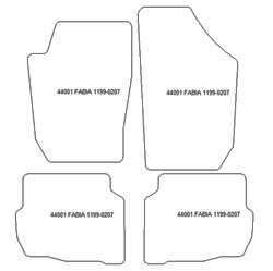 Alfombrillas para Skoda Fabia I (6Y) Sedan 2000-2007 MTM One