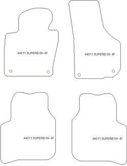 Alfombrillas para Skoda Superb II (3T) 06.2008-04.2015 MTM One