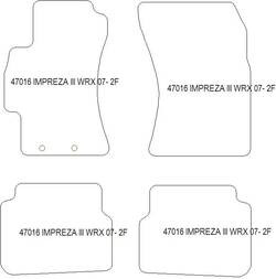 Alfombrillas para Subaru Impreza III 09.2007-2012 MTM One