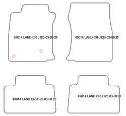 Alfombrillas para Toyota Land Cruiser J125 03.2003-2009 MTM One