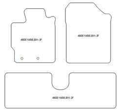 Alfombrillas para Toyota Yaris III 09.2011-08.2020 MTM One