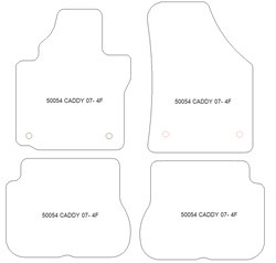 Alfombrillas para Volkswagen Caddy Life / Maxi 2004-10.2020 MTM One