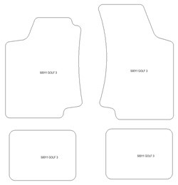 Alfombrillas para Volkswagen Golf 3 (1H) 1992-1997 MTM One