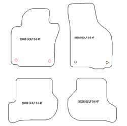 Alfombrillas para Volkswagen Golf 6 (5K) 09.2008-2012 MTM One