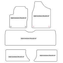 Alfombrillas para Volkswagen Sharan I 1995-08.2010 MTM One