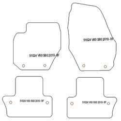 Alfombrillas para Volvo V60 I / V60 Cross Country 2010-2018 MTM One