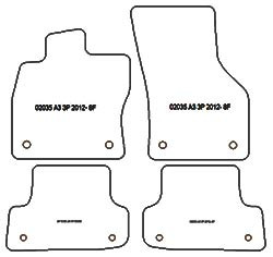 Alfombrillas para Audi A3 (8V) 3 puertas 10.2012-03.2020 MTM One