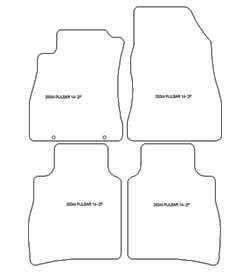 Alfombrillas para Nissan Pulsar C12 09.2014- MTM One