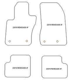Alfombrillas para Jeep Renegade (tambien e-Hybrid / 4xe Plug-in Hybrid) 2014- MTM One