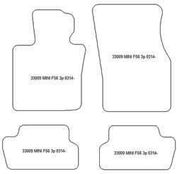 Alfombrillas para Mini Mini (F56) 3 puertas 03.2014-2024 MTM One