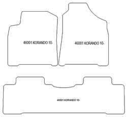 Tappetini auto per SsangYong Korando II 2010-08.2019