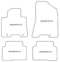 Alfombrillas para Kia Sportage IV 01.2016-12.2021 MTM One