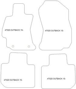 Alfombrillas para Subaru Outback V (BS) 2015-04.2021 MTM One