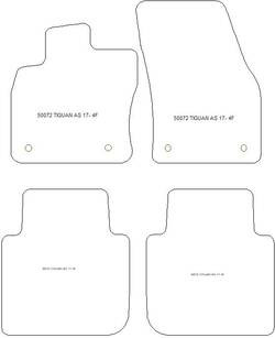 Alfombrillas para Volkswagen Tiguan III Allspace 11.2017-10.2023 MTM One