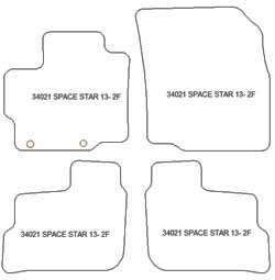 Alfombrillas para Mitsubishi Space Star III 2017- MTM One