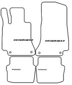 Alfombrillas para Mercedes Clase C (C205) Coupe 2015- MTM One