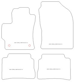 Tappetini auto per Toyota Corolla XII (E210) Touring Sports (anche Hybrid) 2019-