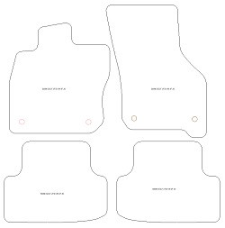 Alfombrillas para Volkswagen Golf 8 eTSI / Mild Hybrid 2020- MTM One