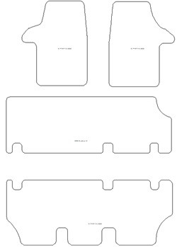 Alfombrillas de coche para Volkswagen T6 Transporter multivan 2015-