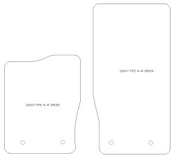 Alfombrillas para Jaguar F-Type Spider 2014-04.2020 MTM One