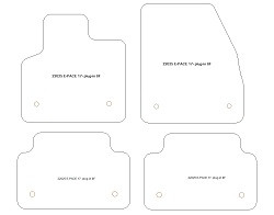 Alfombrillas para Jaguar E-Pace Mild Hybrid / Plug-in Hybrid 2021- MTM One