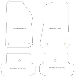 Alfombrillas para Jeep Wrangler (JL) 3 puertas (tambien 4xe Plug in Hybrid) 2018- MTM One